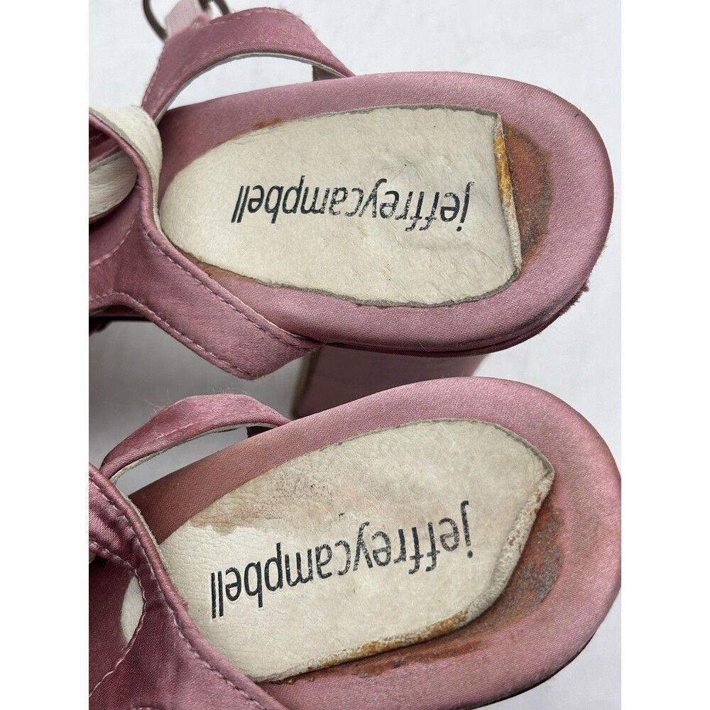 Jeffery Campbell Flight Butterfly Metallic Platform Sandals Embellished Sz 10 - Picture 13 of 14
